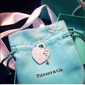 Tiffany & Co. heart with key charms necklace